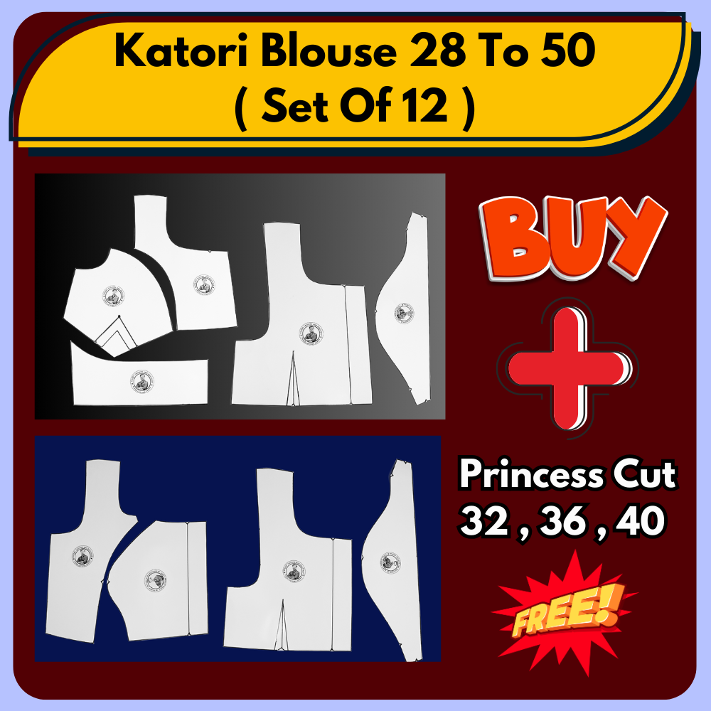 Single Katori Blouse Ready Paper Cutting Set With Book By Dileep Tailors| BRANDED PAPER CUTTING PATTERNS |