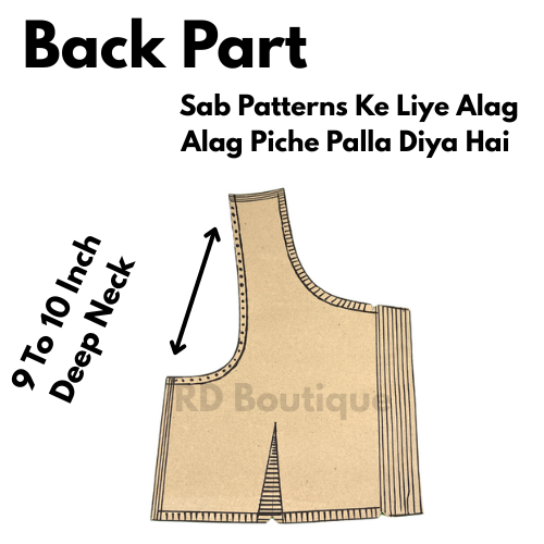 4 in 1 Blouse Patterns Combo Set | Katori, Princess Cut, 4 Dot Belt & Sabyasachi Blouse with 4 Sleeve Designs (Normal, 10 Inch Sleeve , Gopi & Puff)