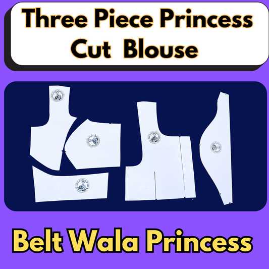 Three Piece Princess Cut Blouse Ready Paper Cutting With Book By Dileep Tailors | BRANDEND PAPER CUTTING PATTERNS |