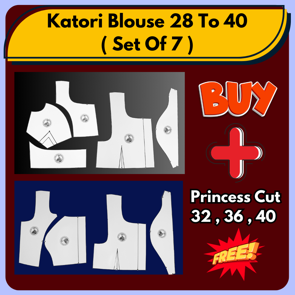 Single Katori Blouse Ready Paper Cutting Set With Book By Dileep Tailors| BRANDED PAPER CUTTING PATTERNS  |