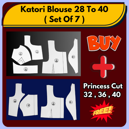 Single Katori Blouse Ready Paper Cutting Set With Book By Dileep Tailors| BRANDED PAPER CUTTING PATTERNS  |