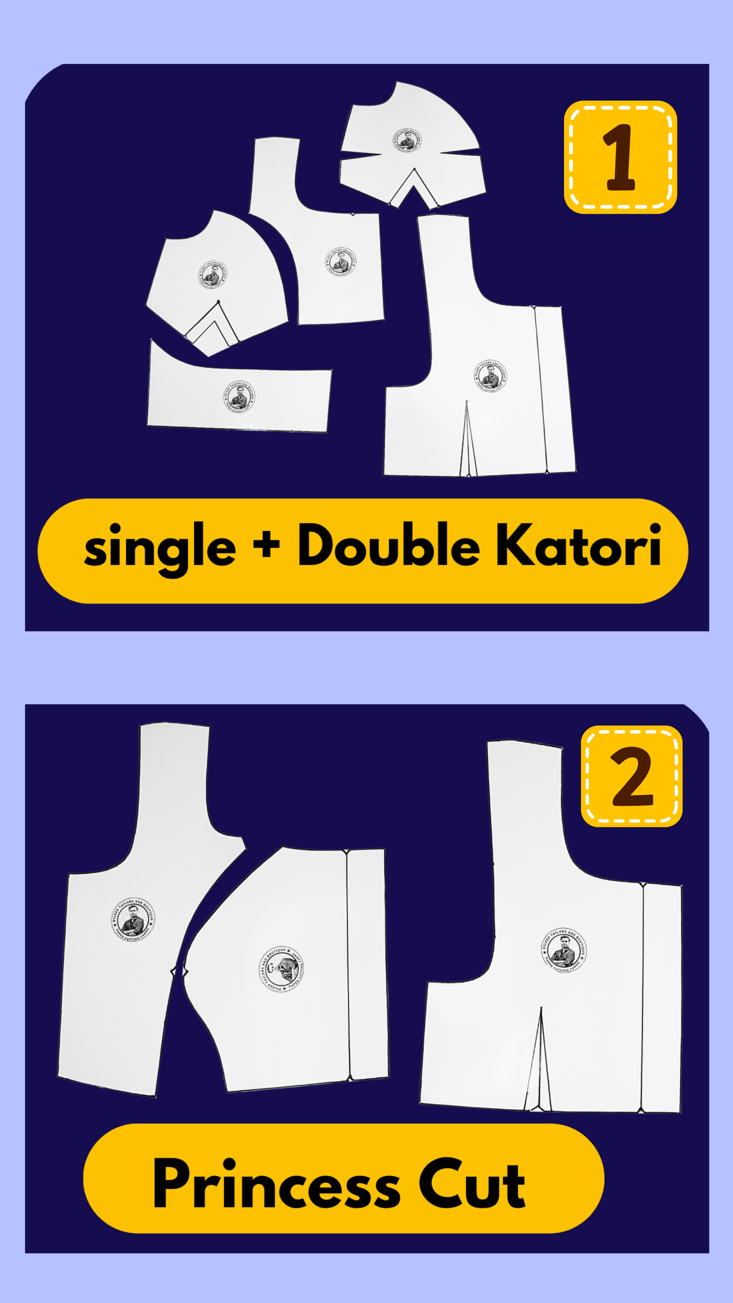 Single Size Blouse 8 Patterns With Book And Free Princess Cut 3 Patterns( 32 36 40 )| BRANDED PAPER CUTTING PATTERNS With 100% Fitting Guarentee |
