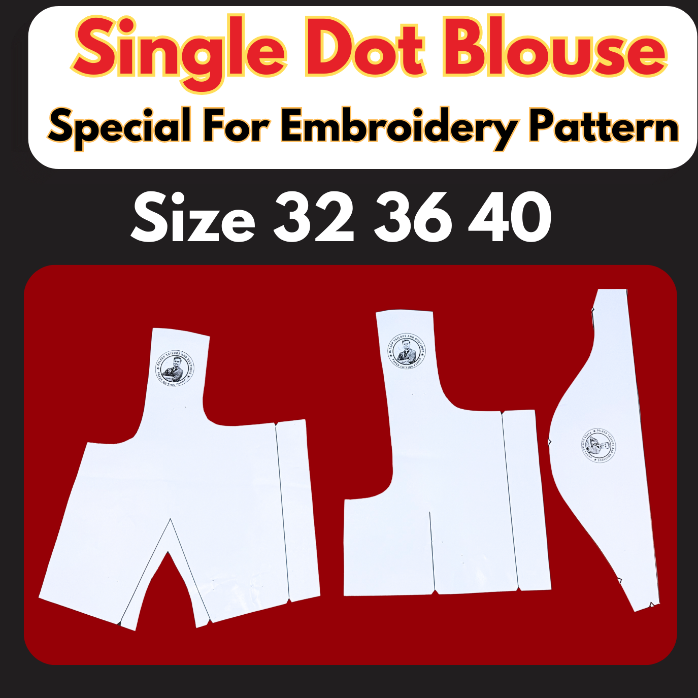Single Dot Blouse Ready Paper Cutting Set With Book Special For Embroidery Blouse Design | World’s Simple Blouse For Stitch | BRANDEND PAPER CUTTING PATTERNS |