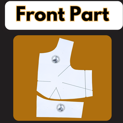 Boat Neck 4 Dot Belt Blouse Ready Paper Cutting With Book | BRANDED PAPER CUTTING PATTERNS |