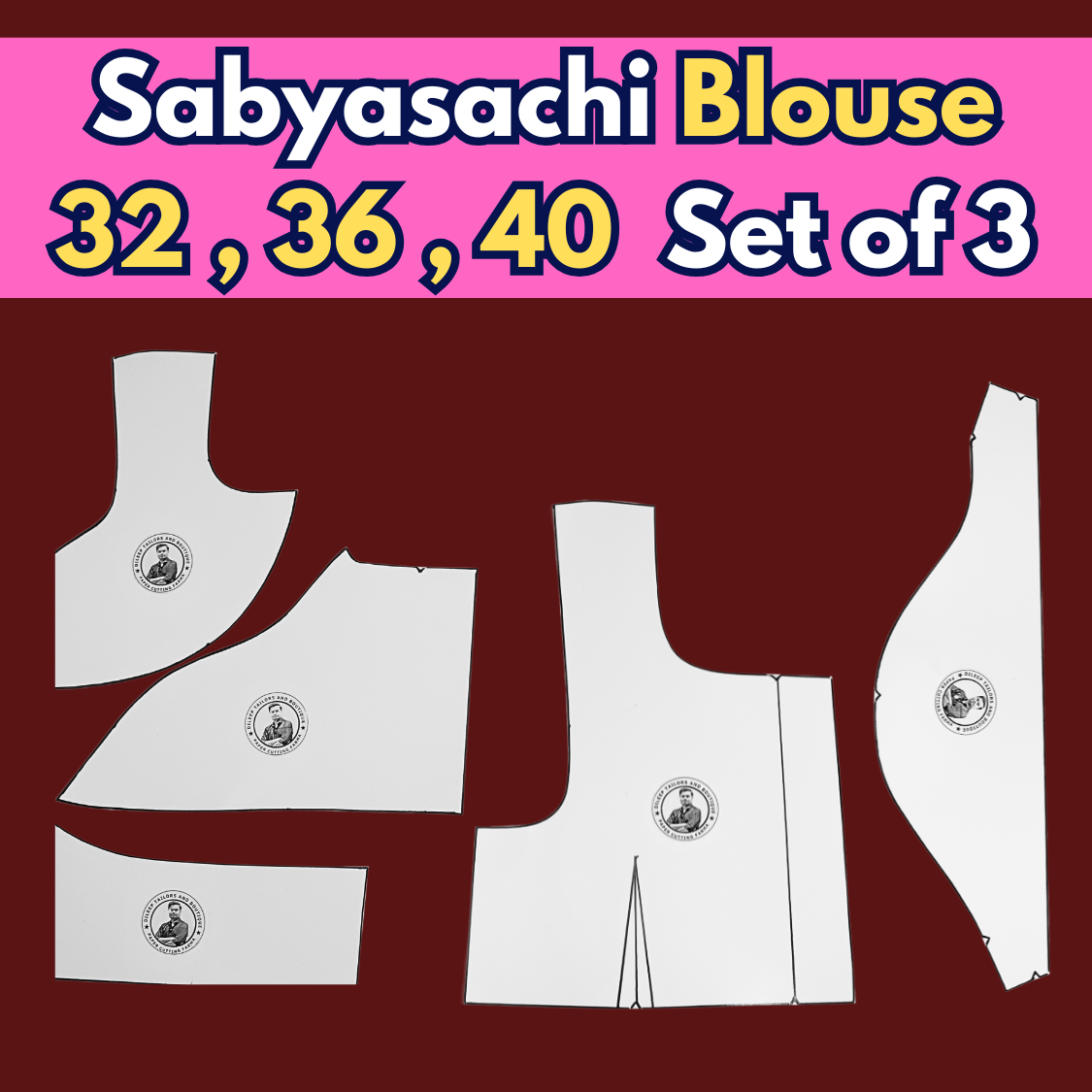 Sabyasachi Blouse Ready Paper Cutting Set With Book By Dileep Tailors | BRANDEND PAPER CUTTING PATTERNS |