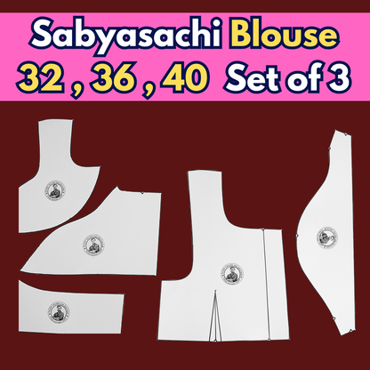 Sabyasachi Blouse Ready Paper Cutting Set With Book By Dileep Tailors | BRANDEND PAPER CUTTING PATTERNS |