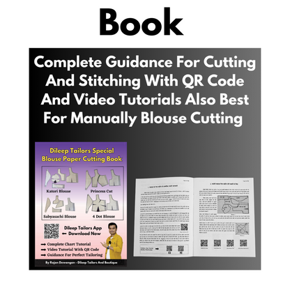 4 Dot Belt Blouse Cutting Patterns on Brown Paper With Book – Budget Tailoring Farmas | Easy To Use Best Paper Cuttings |