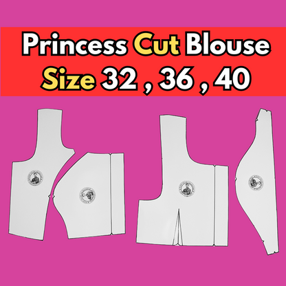 Princess Cut Blouse Ready Paper Cutting Set With Book By Dileep Tailors | BRANDEND PAPER CUTTING PATTERNS |
