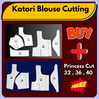 Single Katori Blouse Ready Paper Cutting Set With Book By Dileep Tailors| BRANDED PAPER CUTTING PATTERNS  |