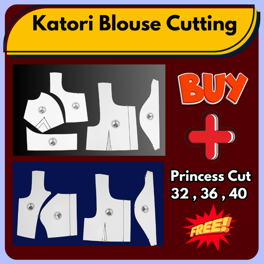 Single Katori Blouse Ready Paper Cutting Set With Book By Dileep Tailors| BRANDED PAPER CUTTING PATTERNS  |